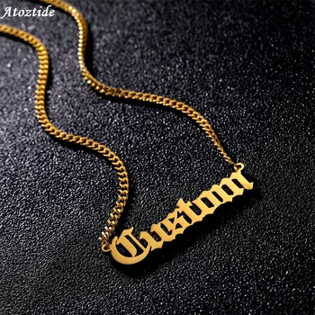 Atoztide Customized Fashion Stainless Steel Name Necklace Personalized Letter Gold NK Chain Necklace Pendant Nameplate Gift
Atoztide Customized Fashion Stainless Steel Name Necklace Personalized Letter Gold NK Chain Necklace Pendant Nameplate Gift