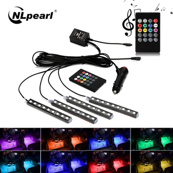 NLpearl RGB LED Car Interior Light Ambient LED Strip Light Music Sound Control Atmosphere Decorative Light with Remote 12V 5V
NLpearl RGB LED Car Interior Light Ambient LED Strip Light Music Sound Control Atmosphere Decorative Light with Remote 12V 5V