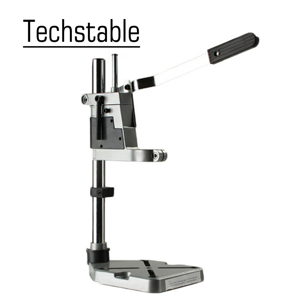 TECHSTABLE Aluminum bench Drill Stand Double-head Electric Drill Base Frame Drill Holder Power Grinder accessories for Woodwork