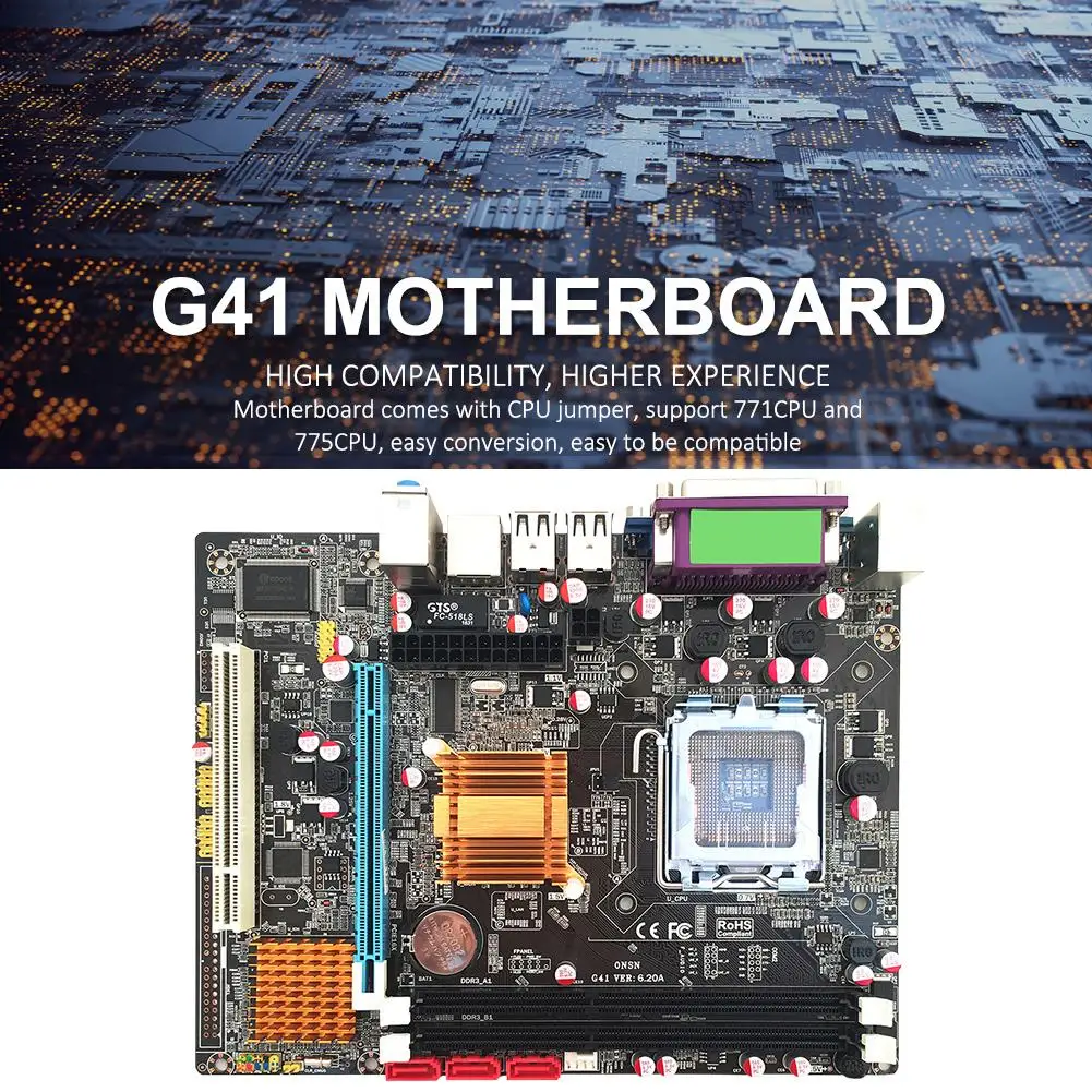 Desktop Computer Motherboard With All Solid Capacitor SATA2.0 RJ45 LPT VGA Audio 771 775 CPU Dual DDR3 1066/1333MHz Motherboard
Desktop Computer Motherboard With All Solid Capacitor SATA2.0 RJ45 LPT VGA Audio 771 775 CPU Dual DDR3 1066/1333MHz Motherboard