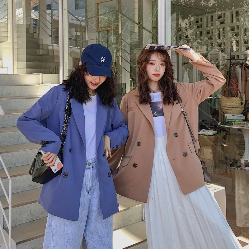 Small Suit Coat Women's 2019 New Style Korean-style Loose-Fit Elegant Versatile British-Style Long Sleeve Online Celebrity CHIC 
Small Suit Coat Women's 2019 New Style Korean-style Loose-Fit Elegant Versatile British-Style Long Sleeve Online Celebrity CHIC