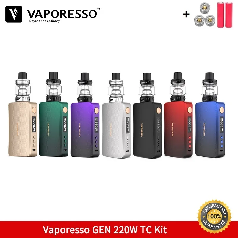 Electronic Cigarette Original Vaporesso GEN Kit 220W GEN Box Mod with 8ml SKRR S Tank Fit QF Coil Vape 18650 Batteries Vaporizer
Electronic Cigarette Original Vaporesso GEN Kit 220W GEN Box Mod with 8ml SKRR S Tank Fit QF Coil Vape 18650 Batteries Vaporizer