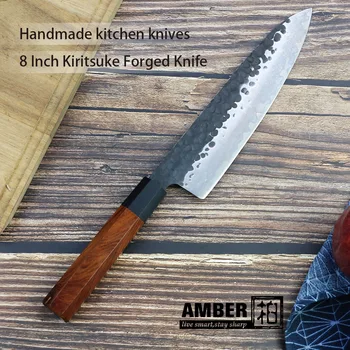 Handmade Kitchen Knives 8 inch Chef Knife Japanese AUS10 High Carbon Steel ECO Friendly Cooking Tools Natural Wood Handle NEW
Handmade Kitchen Knives 8 inch Chef Knife Japanese AUS10 High Carbon Steel ECO Friendly Cooking Tools Natural Wood Handle NEW