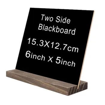 Wooden Mini Blackbord 4pcs Set With4 Chalks Wood Base Stand Rustic Style Tabletop Chalkboard Small Sign Name Card 
Wooden Mini Blackbord 4pcs Set With4 Chalks Wood Base Stand Rustic Style Tabletop Chalkboard Small Sign Name Card