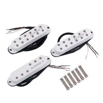 Alnico V Single Coil SSS Neck Middle Bridge Pickup Set for Electric Guitar
Alnico V Single Coil SSS Neck Middle Bridge Pickup Set for Electric Guitar