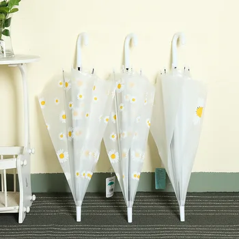 Ladies Umbrella Small Daisy Transparent Umbrella Automatic Long Handle Straight Umbrella Simple Sunny Rain Dual-use Umbrella
Ladies Umbrella Small Daisy Transparent Umbrella Automatic Long Handle Straight Umbrella Simple Sunny Rain Dual-use Umbrella