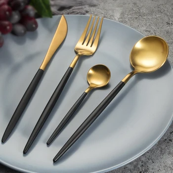 Stainless Steel Cutlery Set Black Pink Luxury Western Steak Knife Fork Metal Tableware 4 Pcs Dinner Kitchen Dinnerware MM60CJ
Stainless Steel Cutlery Set Black Pink Luxury Western Steak Knife Fork Metal Tableware 4 Pcs Dinner Kitchen Dinnerware MM60CJ