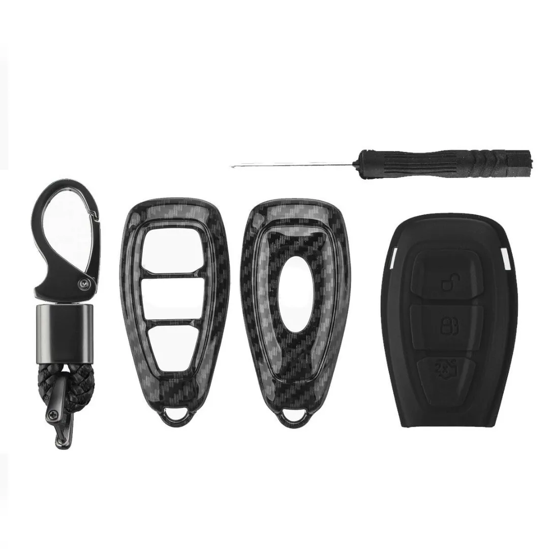 Car Styling Carbon Fiber Remote Key Fob Case Shell Car Key Ring with Install Tool For Ford Focus Fiesta Kuga CMax
Car Styling Carbon Fiber Remote Key Fob Case Shell Car Key Ring with Install Tool For Ford Focus Fiesta Kuga CMax