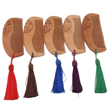 Natural Mahogany Thick Carved Wooden Comb Supple Anti-static Massage Scalp Healthy Portable Small Comb Hair Brush With Tassel
Natural Mahogany Thick Carved Wooden Comb Supple Anti-static Massage Scalp Healthy Portable Small Comb Hair Brush With Tassel