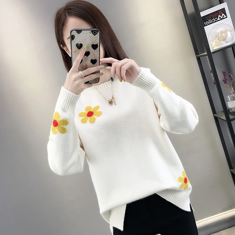 New Autumn Long-Sleeved Bottoming Sweater Women Korean Flower Pullover Sweater Fashion Slim Warm Knitt Sweater Lady Outer Wear
New Autumn Long-Sleeved Bottoming Sweater Women Korean Flower Pullover Sweater Fashion Slim Warm Knitt Sweater Lady Outer Wear