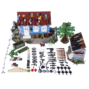 Tile-roofed House Small Particle DIY Assembling Building Blocks Humanoid WeaponToy for Children Tropical Rain Forest Battlefield
Tile-roofed House Small Particle DIY Assembling Building Blocks Humanoid WeaponToy for Children Tropical Rain Forest Battlefield