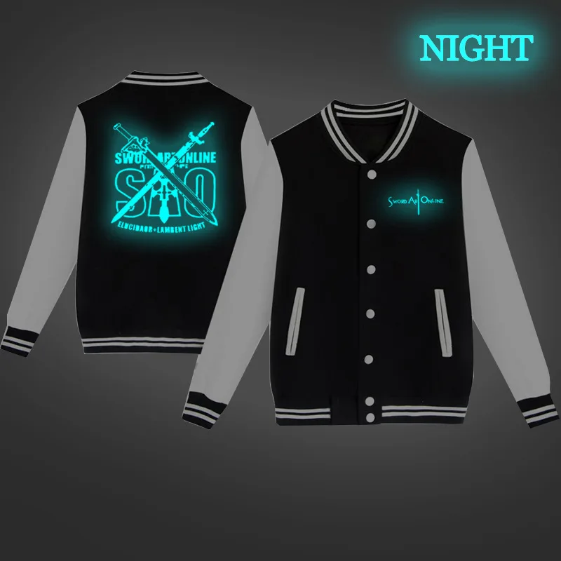 Autumn And Winter Children Fashion Luminous Baseball Jacket Sword Art Online Boys Girls Baseball Uniform Kids outerwear bomber jacket baseball Coat
Autumn And Winter Children Fashion Luminous Baseball Jacket Sword Art Online Boys Girls Baseball Uniform Kids outerwear bomber jacket baseball Coat