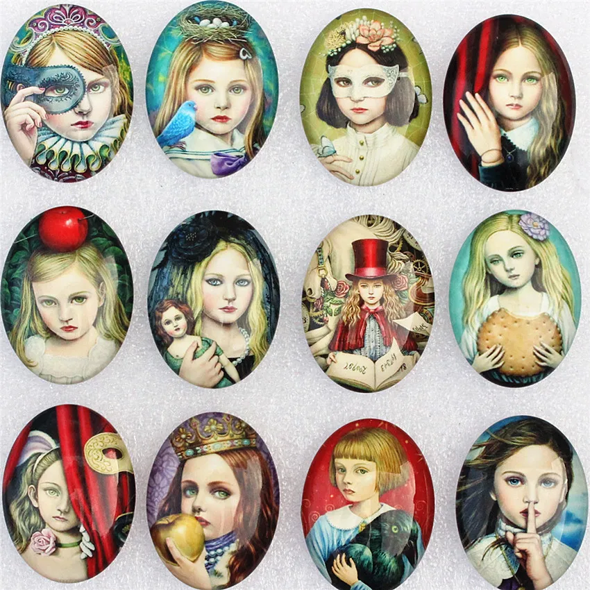 5 шт. Овальные Кабошоны в стиле ретро 30 х40 мм|glass cabochon|cabochon domeoval glass cabochon |