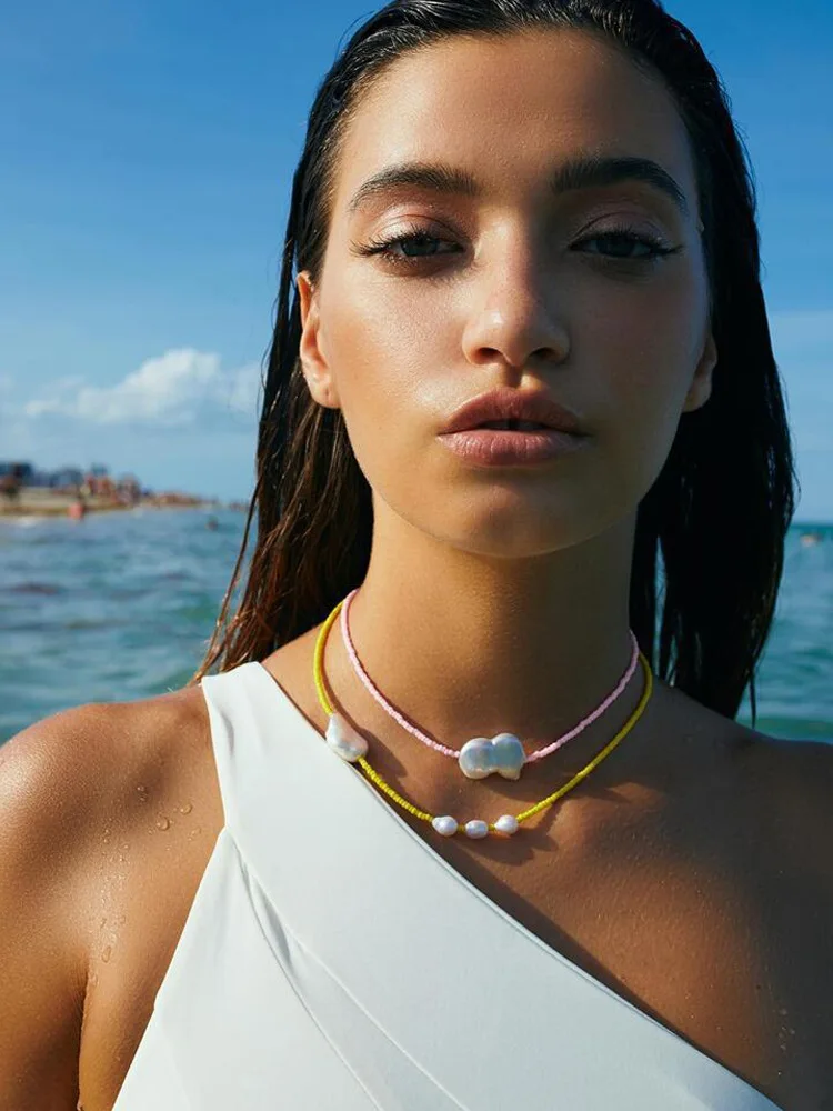 Fashion Simple Alien Pearl Acrylic String Beads Choker For Women Bohemian Sweet Femme Necklace Beach Vacation Party Jewelry
Fashion Simple Alien Pearl Acrylic String Beads Choker For Women Bohemian Sweet Femme Necklace Beach Vacation Party Jewelry