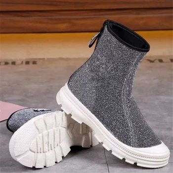 Bling Boots Woman Slip On Shoes Woman Mid Calf Sneakers Luxury HighTop Zaatos De Mujer Mesh Sports Shoes Leisure Botas Mujer
Bling Boots Woman Slip On Shoes Woman Mid Calf Sneakers Luxury HighTop Zaatos De Mujer Mesh Sports Shoes Leisure Botas Mujer