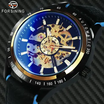 FORSINING Fashion Automatic Mechanical Watch Men Clashing Colors Leather Strap Skeleton Dial Brand Luxury Mens Wrist Watches
FORSINING Fashion Automatic Mechanical Watch Men Clashing Colors Leather Strap Skeleton Dial Brand Luxury Mens Wrist Watches