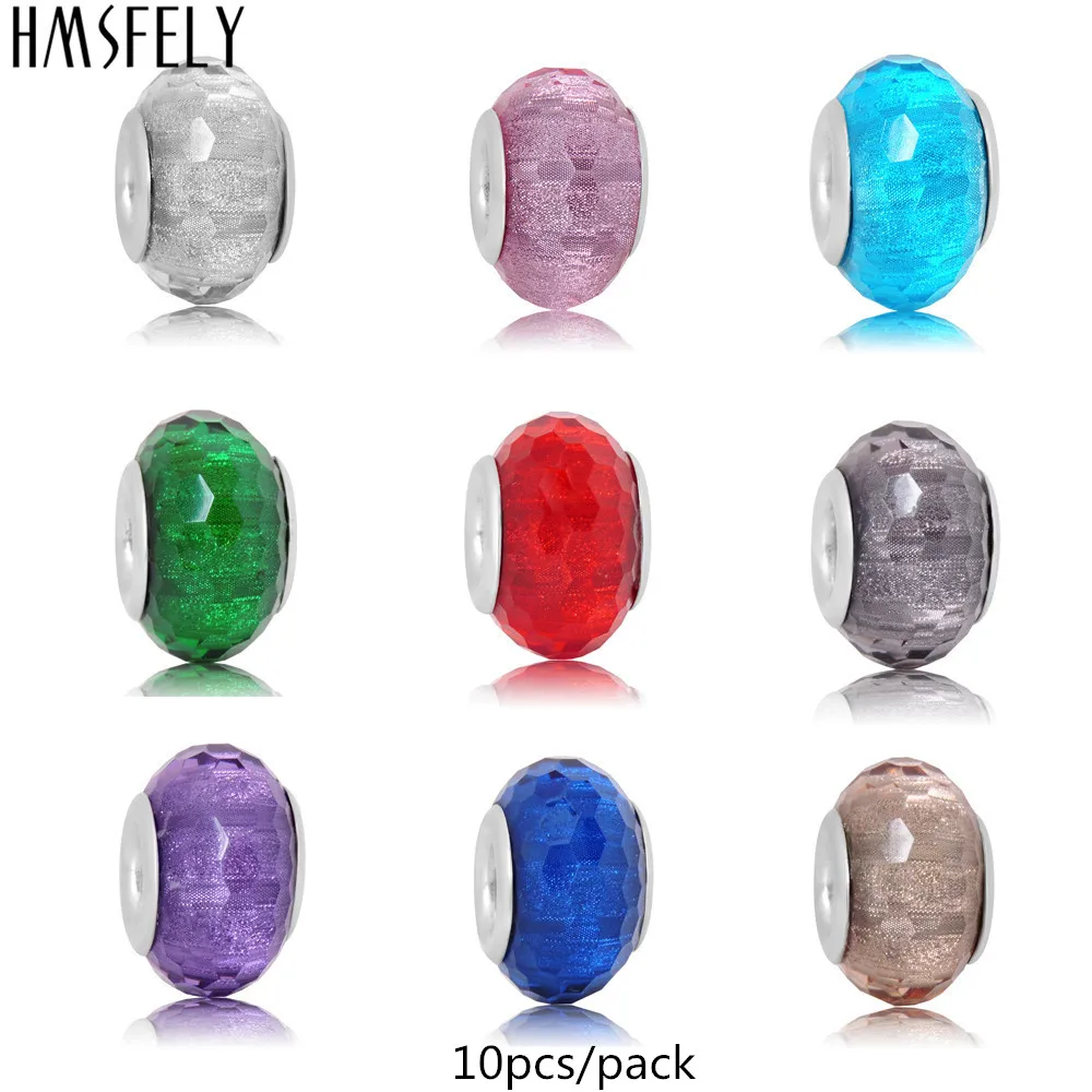 HMSFELY Stainless Steel Multiple Sections Lampwork Beads For DIY Charm Bracelets Jewelry Making Accessories Glass Beads 10pcs
HMSFELY Stainless Steel Multiple Sections Lampwork Beads For DIY Charm Bracelets Jewelry Making Accessories Glass Beads 10pcs