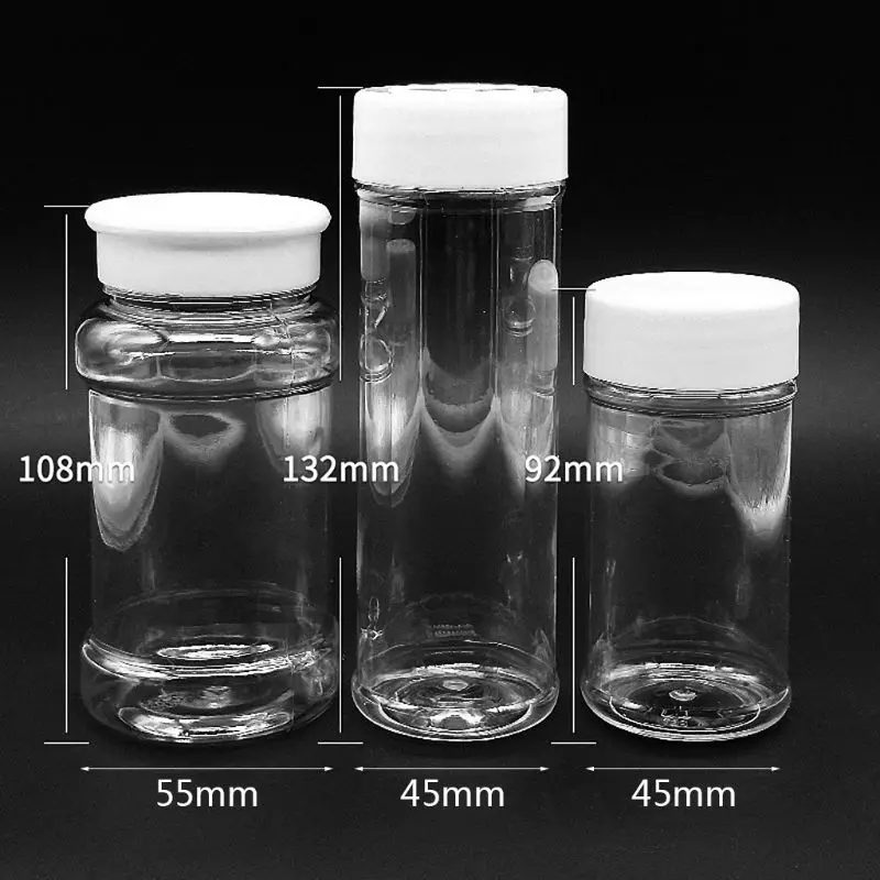 

Plastic Transparent Clear Beads Storage Jar Bottle Vial Candy Jewelry Container With Lid Organizer Cans