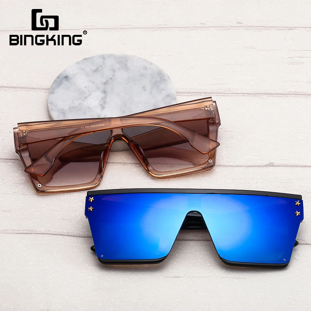 BINGKING Retro Square Sunglasses Women Siamese Oversize Flat Frame Sunglasses Men Gradient Ocean Lenses Eyewear
BINGKING Retro Square Sunglasses Women Siamese Oversize Flat Frame Sunglasses Men Gradient Ocean Lenses Eyewear