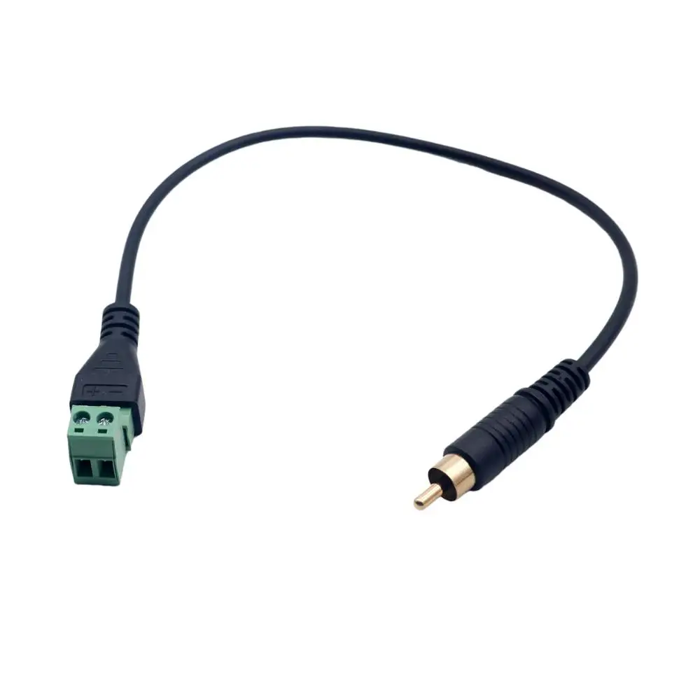 1pc Phono RCA Male Plug to AV Screw Terminal Audio/Video Speaker Wire Connector Solderless Adapter Cable 33cm
1pc Phono RCA Male Plug to AV Screw Terminal Audio/Video Speaker Wire Connector Solderless Adapter Cable 33cm