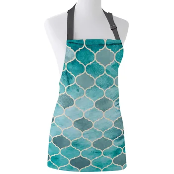 Moroccan Green Geometric Print Apron Print Unisex Kitchen Bib with Adjustable Neck for Cooking Gardening
Moroccan Green Geometric Print Apron Print Unisex Kitchen Bib with Adjustable Neck for Cooking Gardening