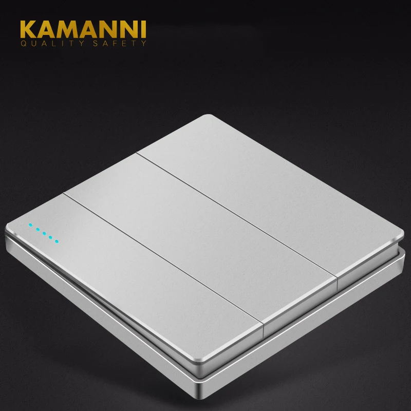 KAMANNI wall switch gray 3gang combination button LED light switch on / off wall switch button switch plastic panel
KAMANNI wall switch gray 3gang combination button LED light switch on / off wall switch button switch plastic panel