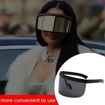Sunscreen Anti-peeping Sunglasses Oversized Shield Style Men Women Windproof One Large Lens Sun Glasses 
Sunscreen Anti-peeping Sunglasses Oversized Shield Style Men Women Windproof One Large Lens Sun Glasses