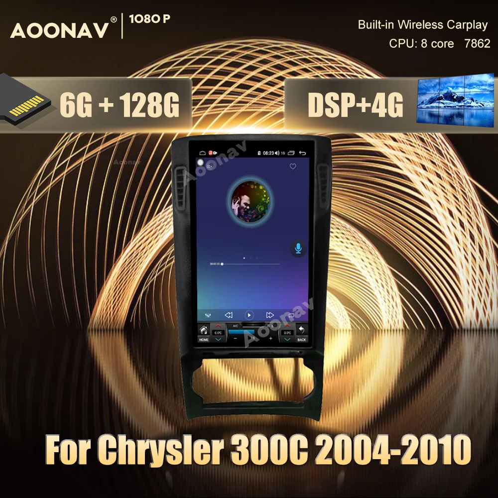 Автомагнитола 2 din на Android 10 0 для Chrysler 300C 2004-2010 автомобильное стерео радио