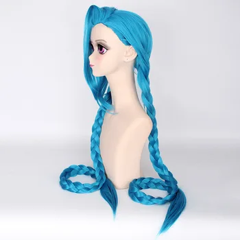 2019 HOTGame LOL K/DA The Loose Cannon Jinx Wig Cosplay ccutoo 47"/120cm Female's Blue Long Synthetic Straight Hair Braids
2019 HOTGame LOL K/DA The Loose Cannon Jinx Wig Cosplay ccutoo 47"/120cm Female's Blue Long Synthetic Straight Hair Braids