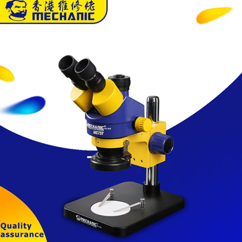 Mechanic MC75T-B1 Large Wide-angle Lifting Trinocular Microscope High Quality HD Camera for IPHONE Mobile Phone Maintenance
Mechanic MC75T-B1 Large Wide-angle Lifting Trinocular Microscope High Quality HD Camera for IPHONE Mobile Phone Maintenance