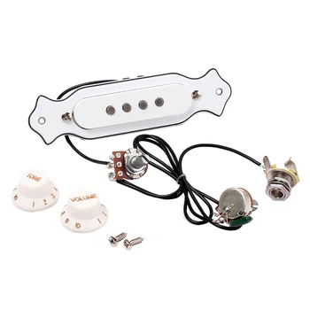 White Pickup 20Hz- 20KHz 5K for Classical Acoustic 4 String Guitar w/ knobs
White Pickup 20Hz- 20KHz 5K for Classical Acoustic 4 String Guitar w/ knobs