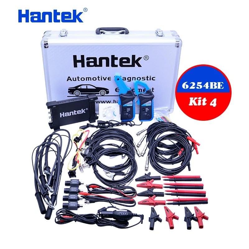 

Hantek 6254BE Digital oscilloscope kit 250MHz Bandwidth Automotive Oscilloscopes Car-detector 4 CH 1Gsa/s USB PC Osciloscopio