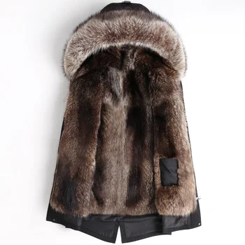 

Real Coat Natural Raccoon Fur Parka Winter Jacket Men Clothes Warm Long Parkas Plus Size 5xl Veste Homme Hiver MY1812