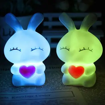 Light Night Lamp Rabbit Decoration LED Decoration Party Bedroom 7 Changing Color Gift Bead Cute Kid Beam
Light Night Lamp Rabbit Decoration LED Decoration Party Bedroom 7 Changing Color Gift Bead Cute Kid Beam