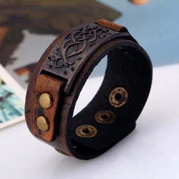 2019 Handmade Genuine Leather Punk Bracelets Oxhid Casual Retro Brown Wide Wrap Buckle Rivet Charm Men Women Bangle Jewelry
2019 Handmade Genuine Leather Punk Bracelets Oxhid Casual Retro Brown Wide Wrap Buckle Rivet Charm Men Women Bangle Jewelry