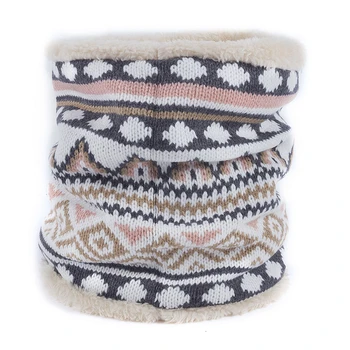 Winter Women's Wild Fashion Warm Bib Men's Personality Knitted Geometric Pattern Plush Neck Scarf O-ring Neckline Soft Scarfs 
Winter Women's Wild Fashion Warm Bib Men's Personality Knitted Geometric Pattern Plush Neck Scarf O-ring Neckline Soft Scarfs