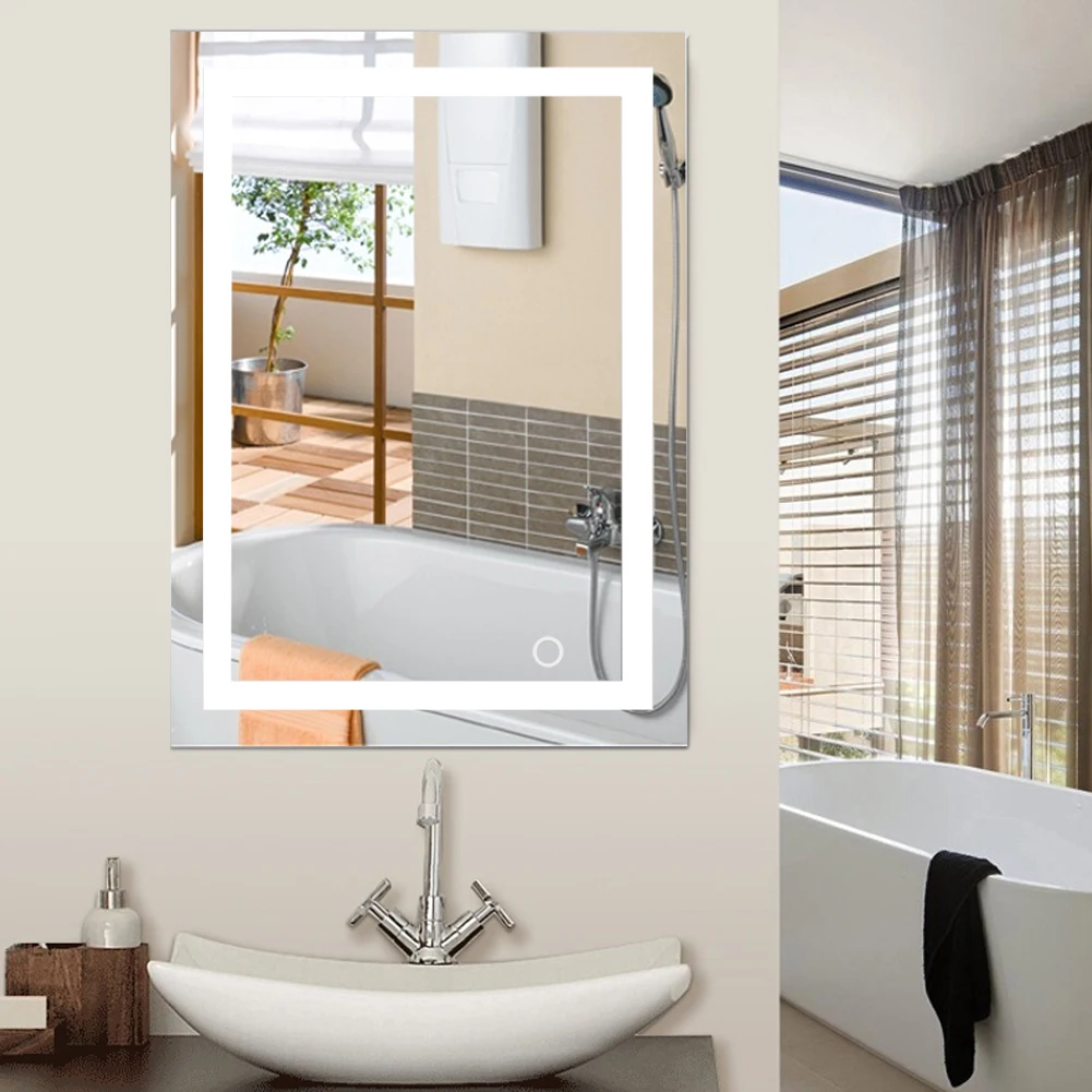 Bath Mirror Led Cosmetic Mirror Lighted Vanity Mirror Make Up Wall Mounted Home Bathroom Mirror 2 Sizes HWC
Bath Mirror Led Cosmetic Mirror Lighted Vanity Mirror Make Up Wall Mounted Home Bathroom Mirror 2 Sizes HWC