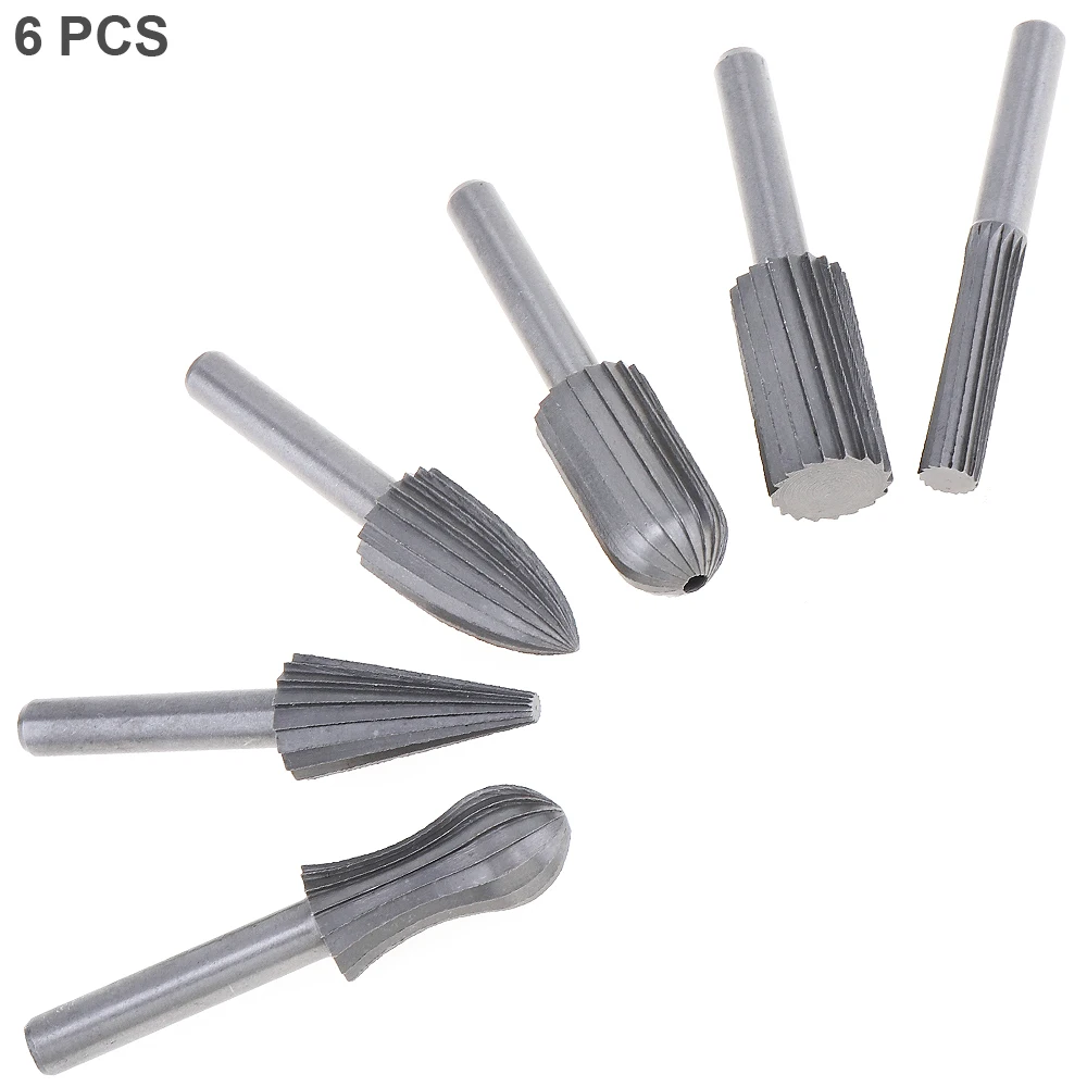 6pcs/lot 6mm Rotary File Cutter Shank Tungsten Steel Files Cutter Engraving Grinding Bit for Rotary Tools Accessories
6pcs/lot 6mm Rotary File Cutter Shank Tungsten Steel Files Cutter Engraving Grinding Bit for Rotary Tools Accessories