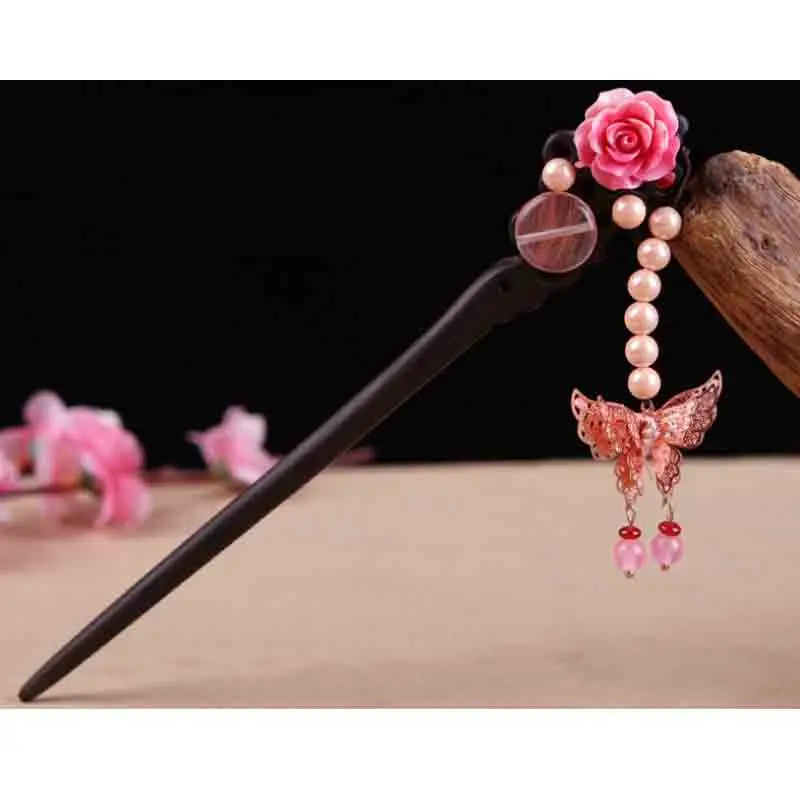 Kanzashi Hair Stick Elegant Bun Holder Black Wood Ebony Pearl Tassel Chinese Japanese Kimono Yukata Hair Accessories HS014
Kanzashi Hair Stick Elegant Bun Holder Black Wood Ebony Pearl Tassel Chinese Japanese Kimono Yukata Hair Accessories HS014