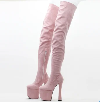 Lady 20CM High Heels Platform Suede Leather Over Knee Boots Sexy Cosplay Club Show Long Plus Size
Lady 20CM High Heels Platform Suede Leather Over Knee Boots Sexy Cosplay Club Show Long Plus Size