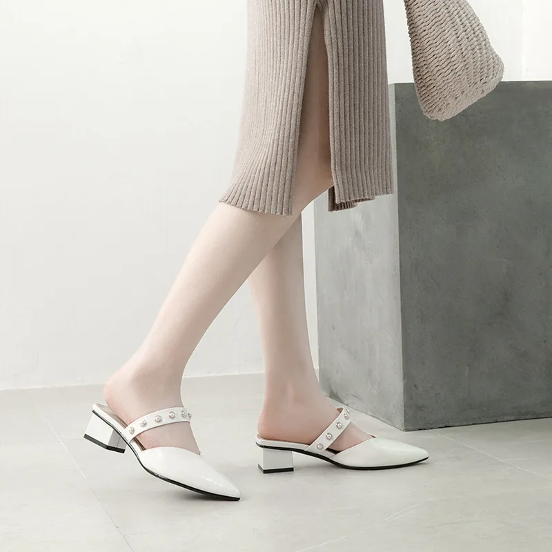 2019 Spring New Style Fashion Closed-toe Sandals Women's Versatile Semi-high Heeled Genuine Leather Korean-style Chunky Heel Poi
2019 Spring New Style Fashion Closed-toe Sandals Women's Versatile Semi-high Heeled Genuine Leather Korean-style Chunky Heel Poi