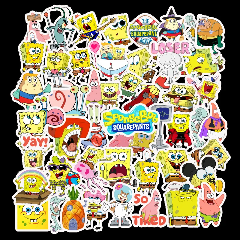 50Pcs/Pack SpongeBob Stickers Cartoon Graffiti Pegatinas For Motorcycle Notebook Laptop Luggage Bicycle Skateboard
50Pcs/Pack SpongeBob Stickers Cartoon Graffiti Pegatinas For Motorcycle Notebook Laptop Luggage Bicycle Skateboard