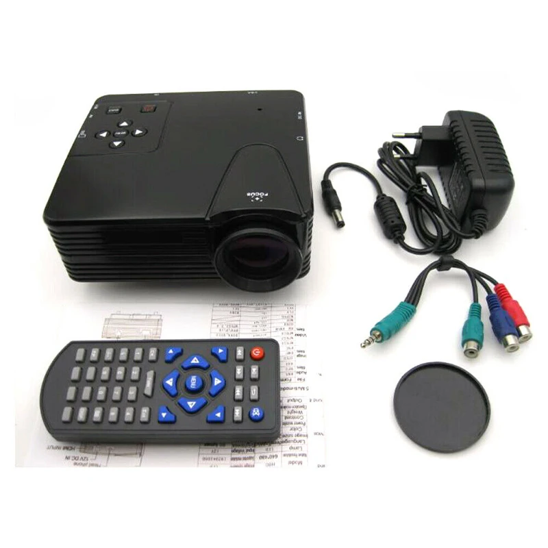 

Portable Mini H80 Projector 1080P Pixels Full Hd Brighter And Clear Led Orthographic Projection Video Home Cinema Theater