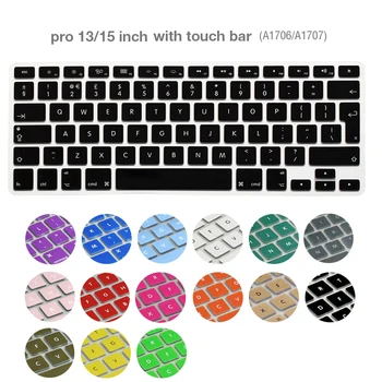 Dustproof EU Keyboard Cover for MacBook Pro 13 15 inch with Touch Bar EU Keyboard Protector A1706 1707 Silicone Cover
Dustproof EU Keyboard Cover for MacBook Pro 13 15 inch with Touch Bar EU Keyboard Protector A1706 1707 Silicone Cover