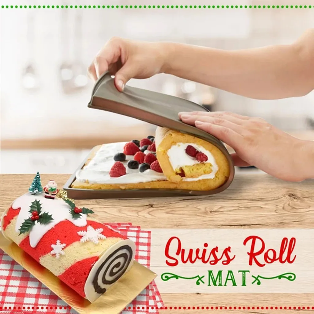 Cake Roller Baking Mat Flexible Soft Cake Stencils Roll Silicone Pan Bakeware Kitchen Product Make Cake JMSS
Cake Roller Baking Mat Flexible Soft Cake Stencils Roll Silicone Pan Bakeware Kitchen Product Make Cake JMSS