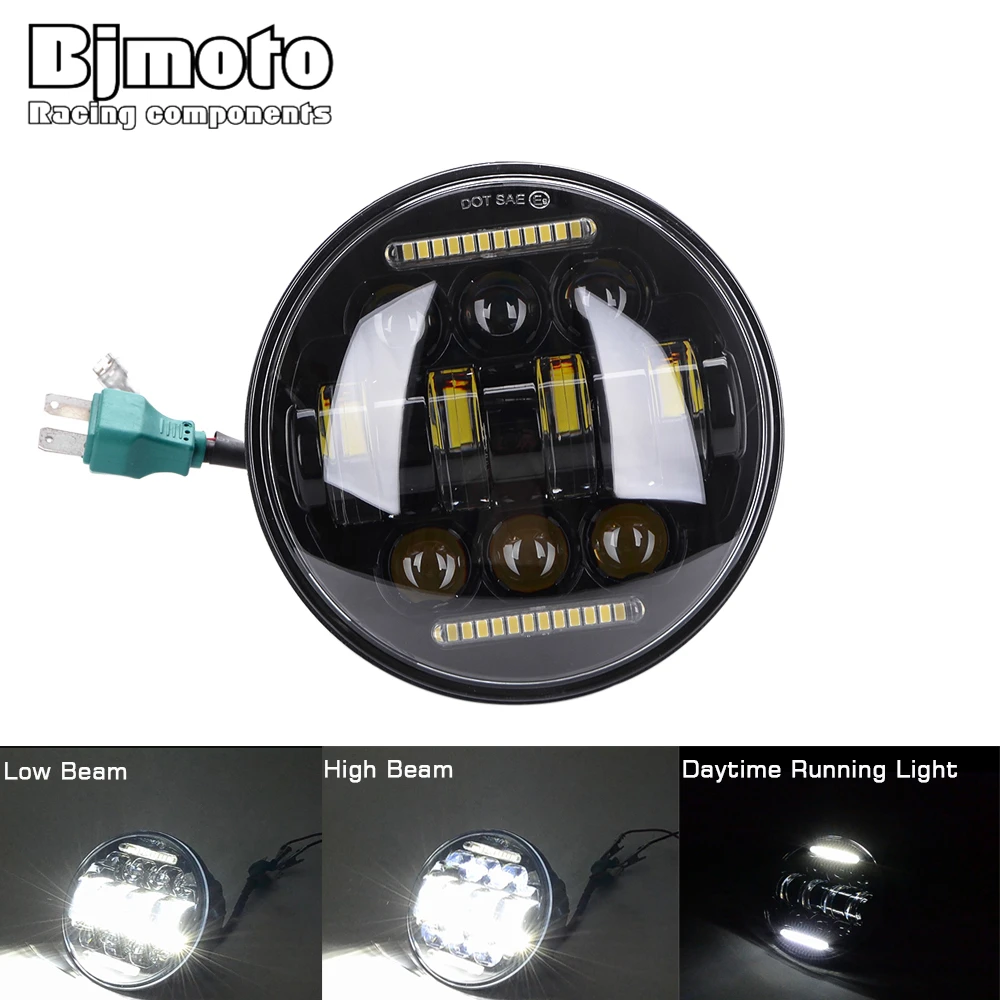 5.75" Motorcycle LED Headlight 66W High Low Beam Round DRL Daytime Running Light 6000K 12V 24V For Dyna VRSCD VRSCDX FLSTSE FLST
5.75" Motorcycle LED Headlight 66W High Low Beam Round DRL Daytime Running Light 6000K 12V 24V For Dyna VRSCD VRSCDX FLSTSE FLST
