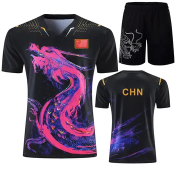 China Dragon table tennis shirts shorts Dry fit Men Women Child ping pong suits Table tennis clothes Sets sport t Shirt jerseys