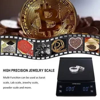 3kg/0.1g LCD Digital Electronic Drip Coffee Scale with Timer Black Kitchen Baking Coffee Weight Jewelry Balance Drip Scale Timer
3kg/0.1g LCD Digital Electronic Drip Coffee Scale with Timer Black Kitchen Baking Coffee Weight Jewelry Balance Drip Scale Timer