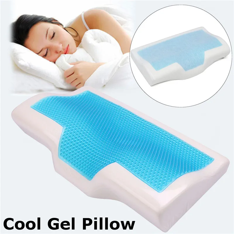 

30 1 Pcs Memory Foam Pillow Summer Ice-cool Anti-snore Neck Orthopedic Sleep Pillow Cushion+Pillowcover For Home Beddings