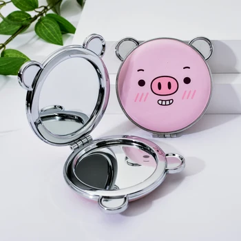 Cute Smiling Pig Makeup Mirror Double-sided Portable Women Girls Round Pocket Cosmetic Mirror Double Sided Compact Cosmetic Tool 
Cute Smiling Pig Makeup Mirror Double-sided Portable Women Girls Round Pocket Cosmetic Mirror Double Sided Compact Cosmetic Tool